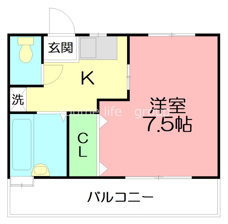 クレスト 202号室 間取り