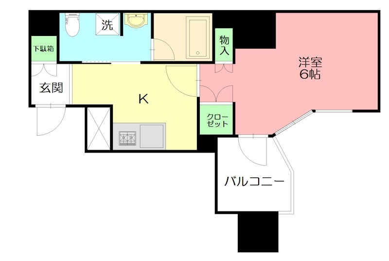 GRANDREVE横濱Ⅰ 1103号室 間取り