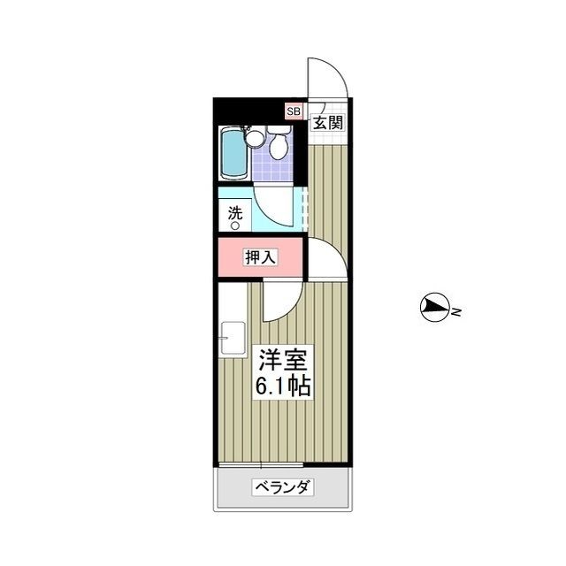 サンライズマンション　愛甲郡 302号室 間取り