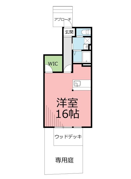 プリムヴェール 1-A号室 間取り