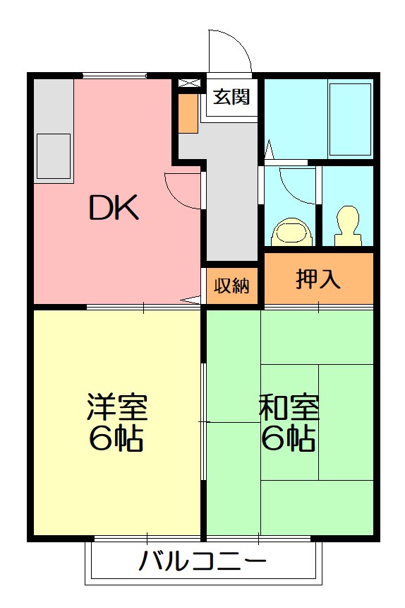 ライブⅢ 102号室 間取り