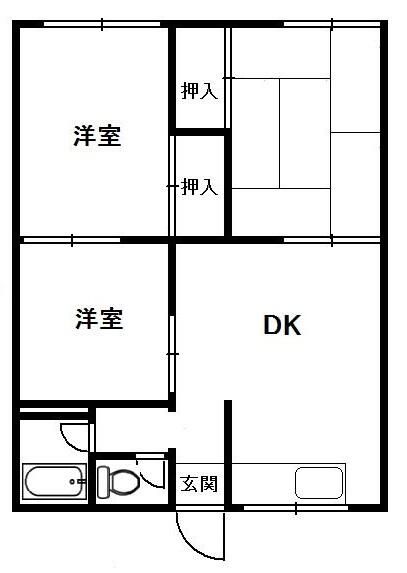 志田ハイツ 102号室 間取り