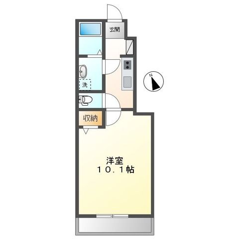 シエルブルー 105号室 間取り