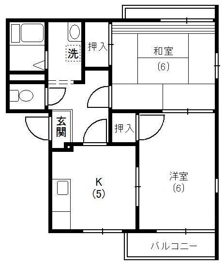 カーサやよいA 202号室 間取り