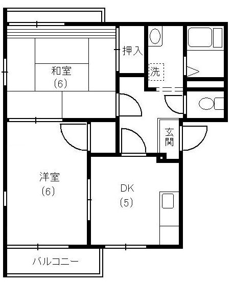 カーサやよいB 201号室 間取り
