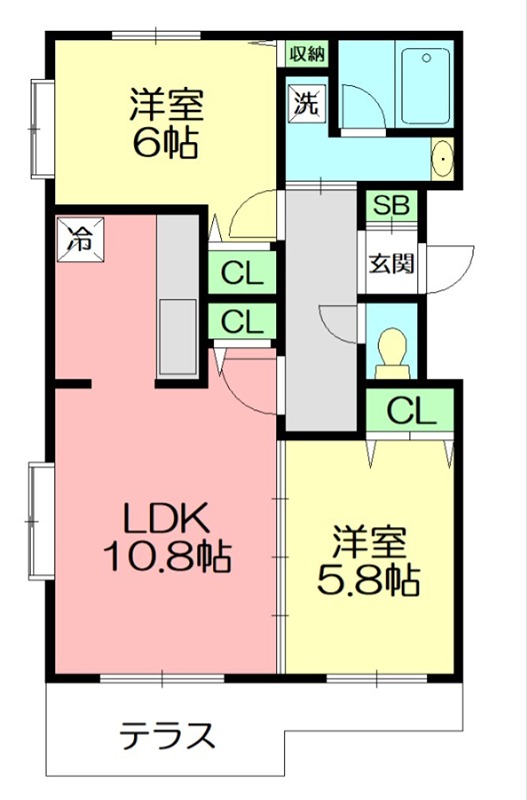 MODERNO 106号室 間取り