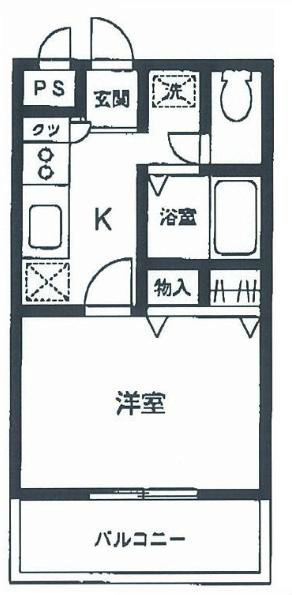 グローリィ湘南 302号室 間取り