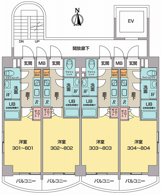 ビュークロス湘南 703号室 間取り