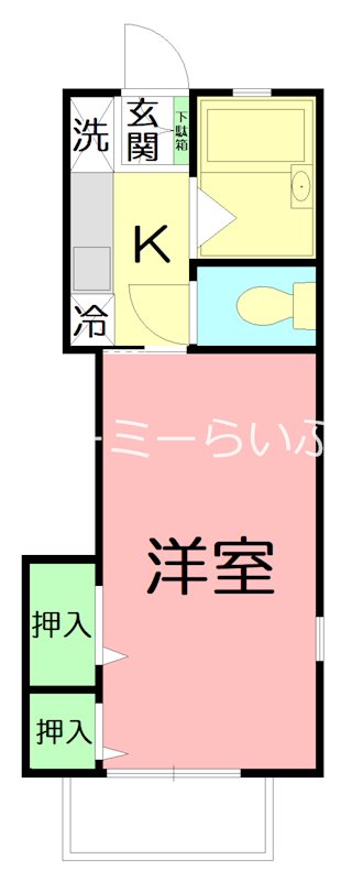 ファインブルーム 101号室 間取り