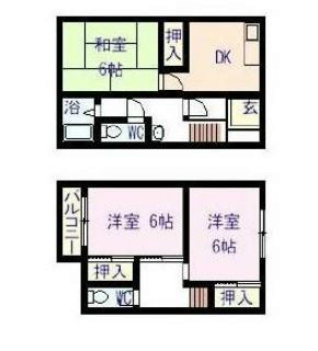 コンフォール栢山 7号室 間取り