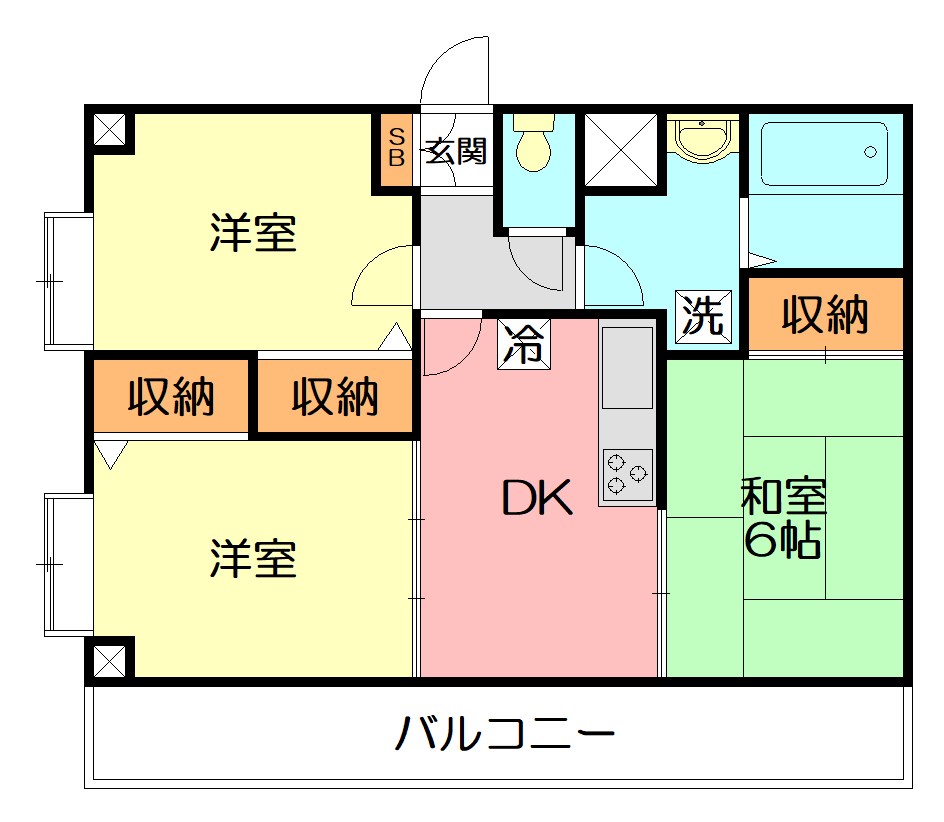 フローレンスパレス秦野 間取り図