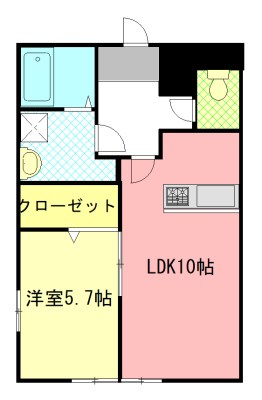 オリーブみずき 102号室 間取り