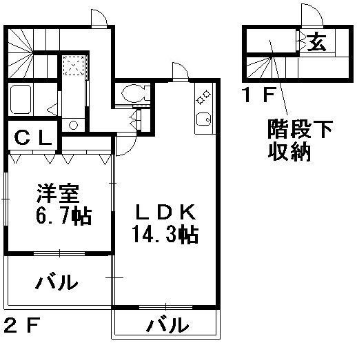 シェル鵠沼海岸ＮＯRTH 201号室 間取り