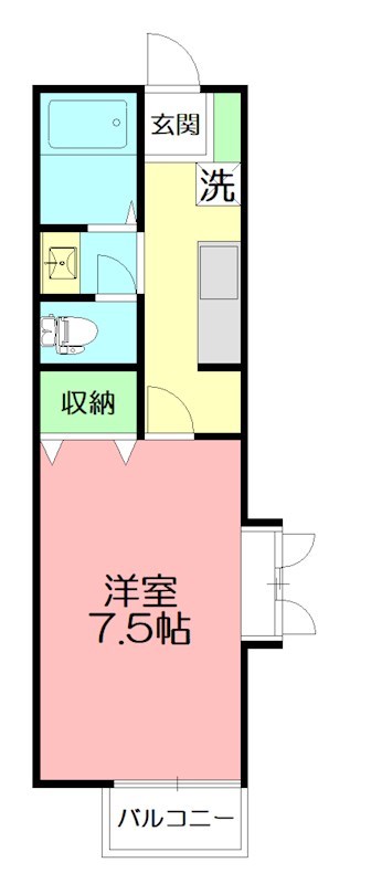 リバージュ鳶尾 201号室 間取り