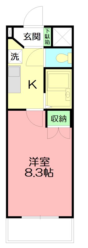 マーメイド湘南 404号室 間取り