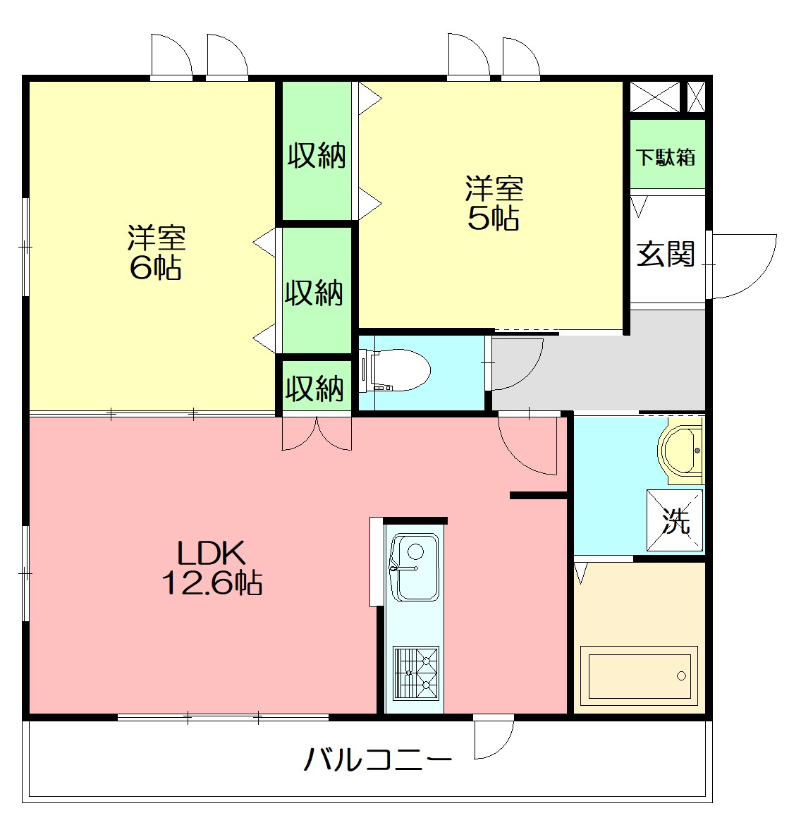 イーストハウス鵠沼 201号室 間取り