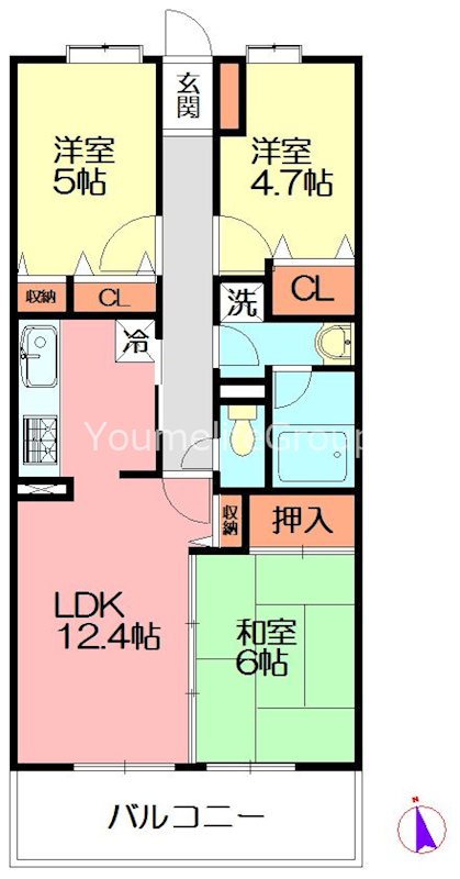 湘南山の手マンション 502号室 間取り