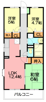湘南山の手マンション 502号室 間取り