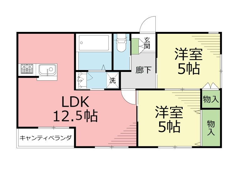 エクシール湘南B 201号室 間取り