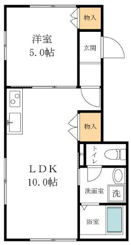 サンモール 101号室 間取り