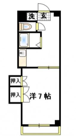 コーポ落合 201B号室 間取り