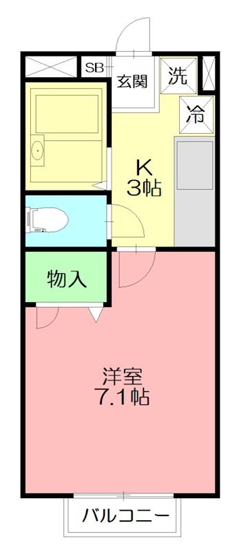 ドミシール鵠沼海岸 202号室 間取り
