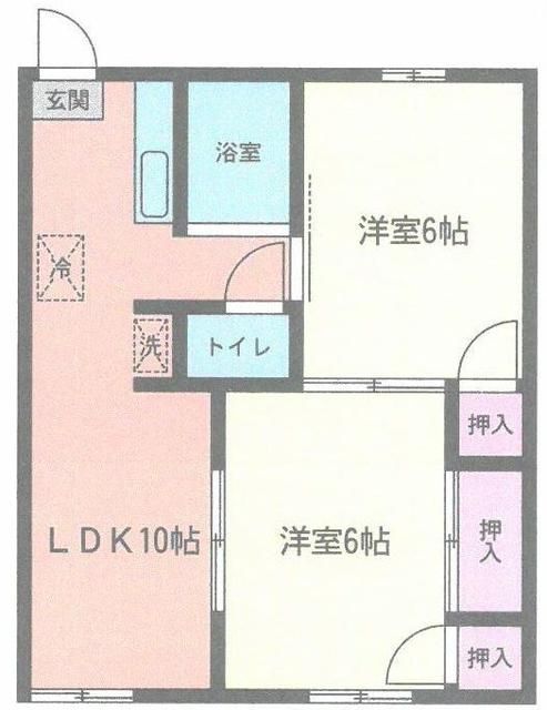 芦添ハイツ2号 間取り