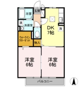 グランシャリオ・B 102号室 間取り