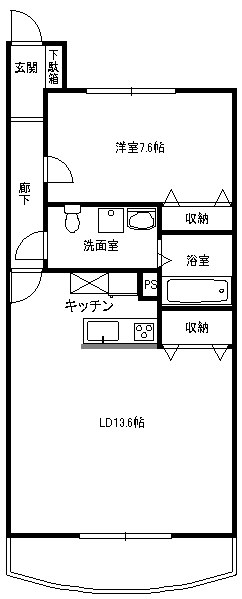 フォルトゥーナ 302号室 間取り