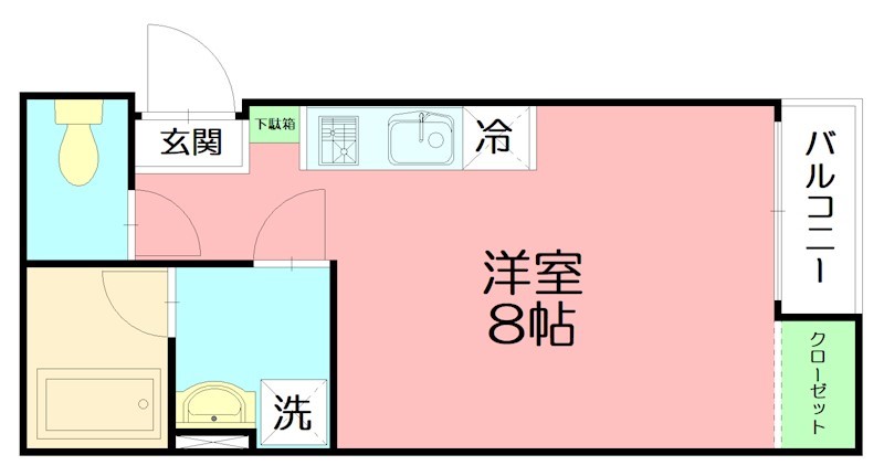 SHELLORA 104号室 間取り