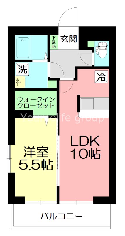 エバーグリーン 104号室 間取り