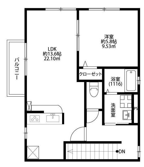 アムール　パスティック 201号室 間取り