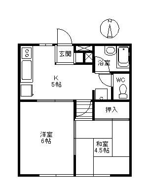 コーポマルマA 103号室 間取り