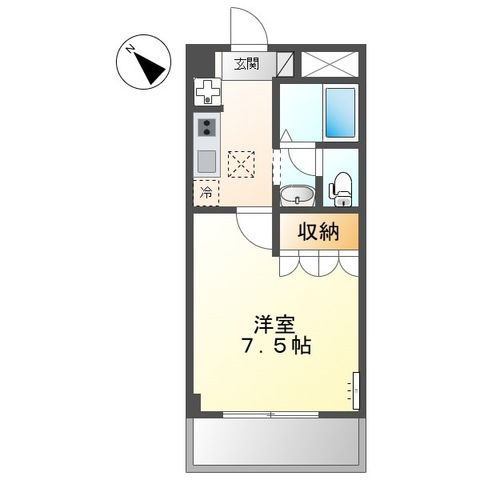 シャン・デ・フルール 103号室 間取り