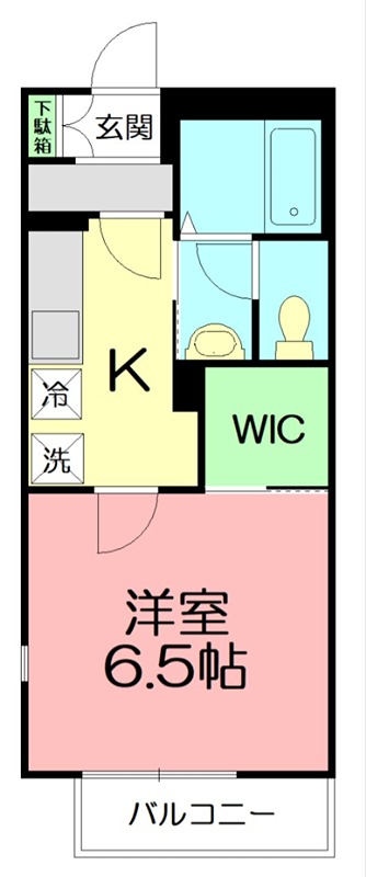 メユールシャトー 201号室 間取り