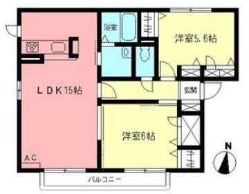 キャッスル・K2 201号室 間取り