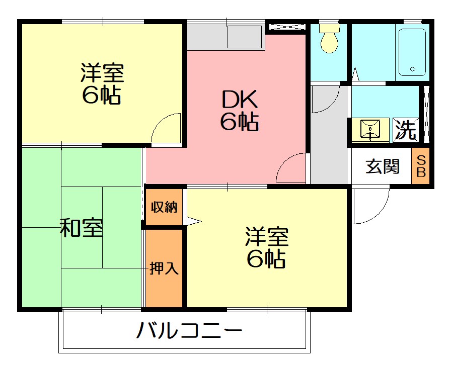 ヴィラサンオー 201号室 間取り