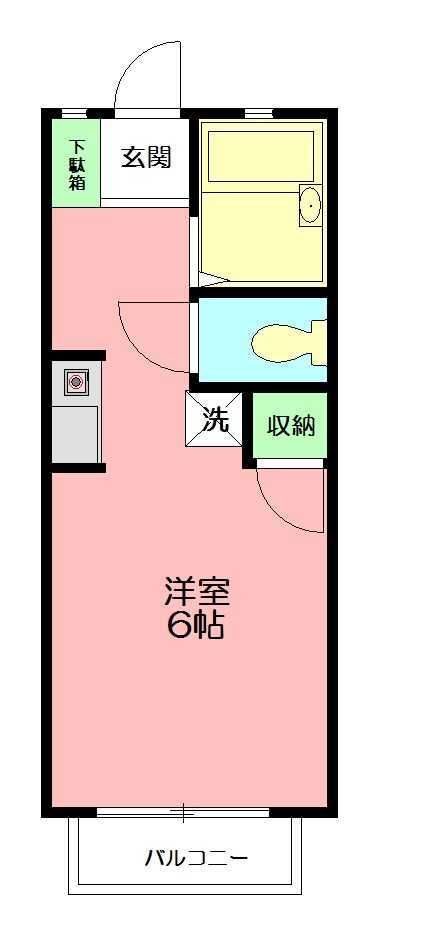 プレアデス酒匂 111号室 間取り