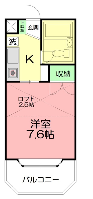 ジュネパレス藤沢第3 203号室 間取り