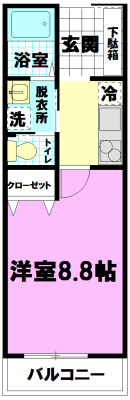 RONDⅢ番館 101号室 間取り