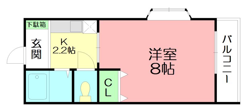 フォレスト 201号室 間取り