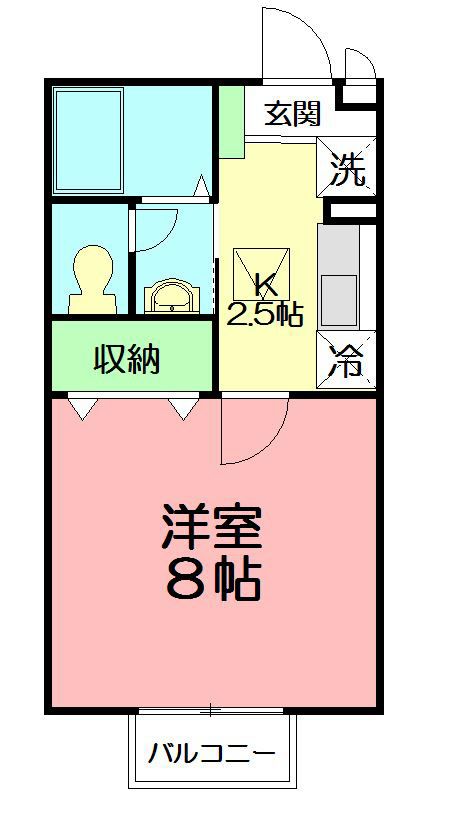 コーポラス泉 201号室 間取り