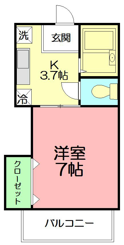 クレールⅡ 103号室 間取り
