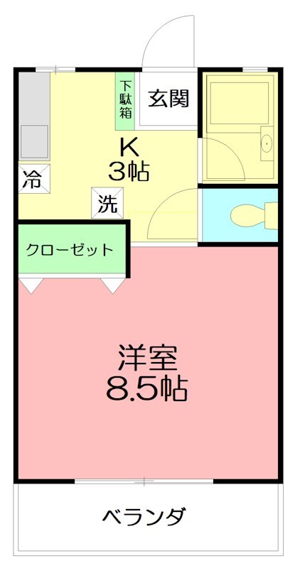 エスポワール平井 203号室 間取り