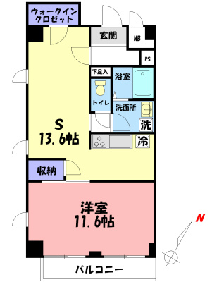 Ｓ.フェリーチェ 201号室 間取り