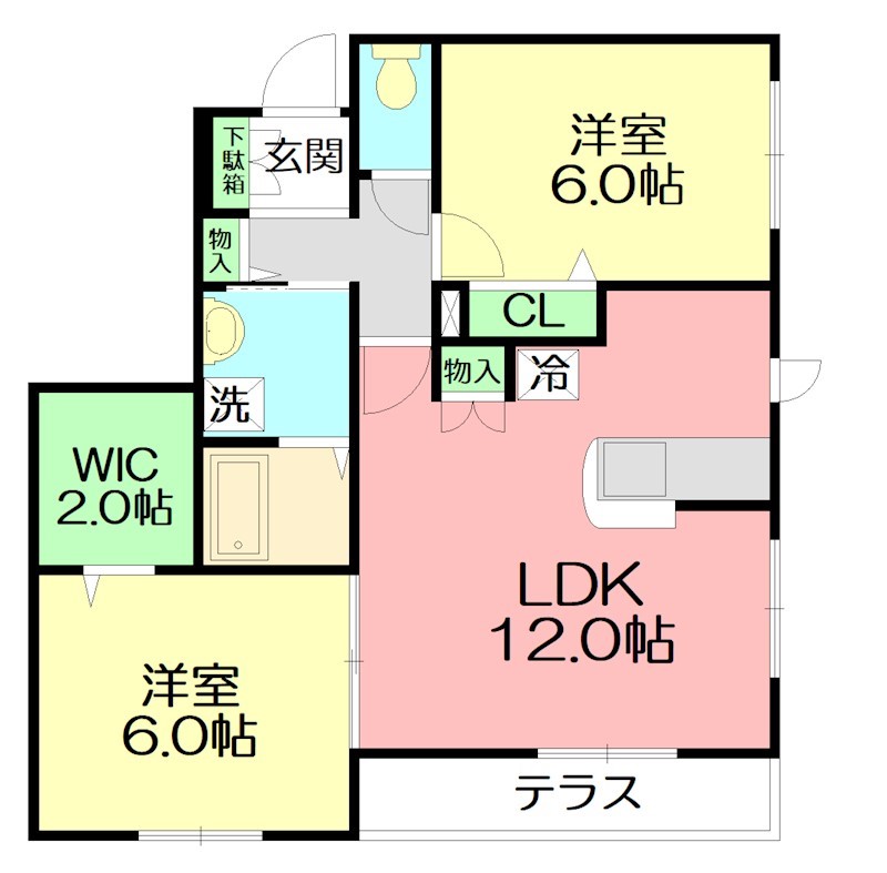 JIJI湘南 102号室 間取り