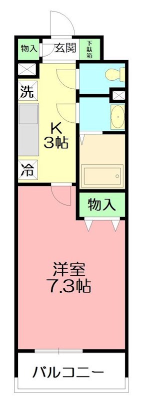 パーシモン湘南 402号室 間取り