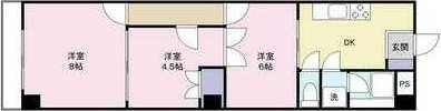 プロスパービル 4A号室 間取り