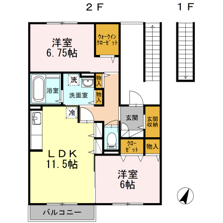 Cozy Court湘南  202号室 間取り