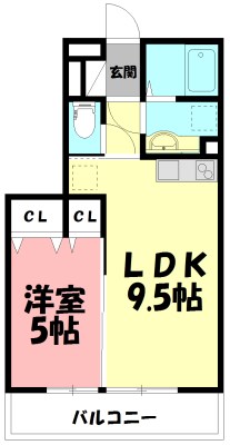 カリーサビラー 103号室 間取り